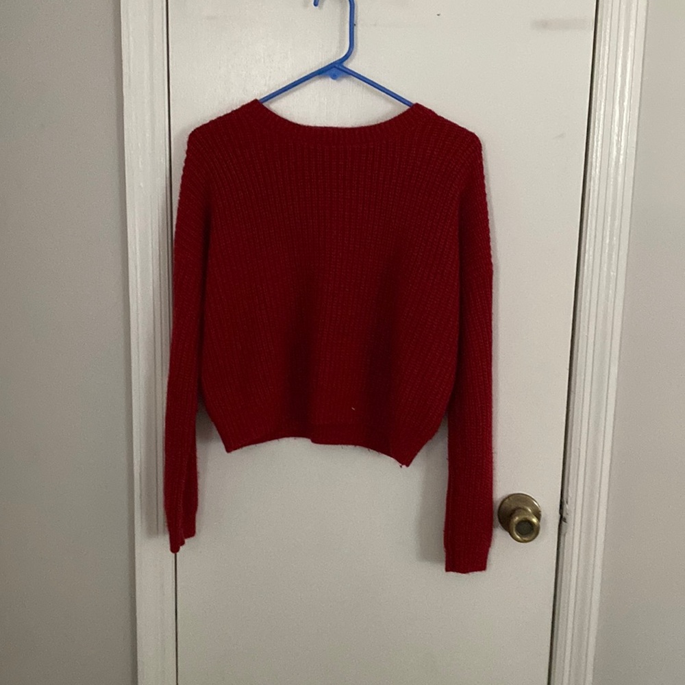 Forever 21 long sleeve sweater deep red size m